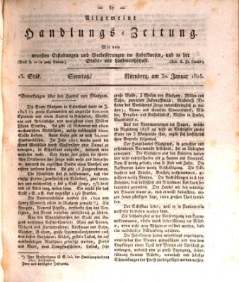 Allgemeine Handlungs-Zeitung Sonntag 30. Januar 1825