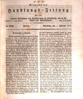 Allgemeine Handlungs-Zeitung Freitag 11. Februar 1825