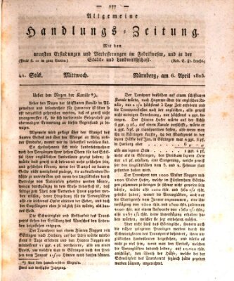 Allgemeine Handlungs-Zeitung Mittwoch 6. April 1825