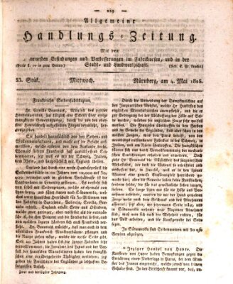 Allgemeine Handlungs-Zeitung Mittwoch 4. Mai 1825