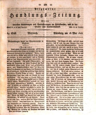 Allgemeine Handlungs-Zeitung Mittwoch 18. Mai 1825