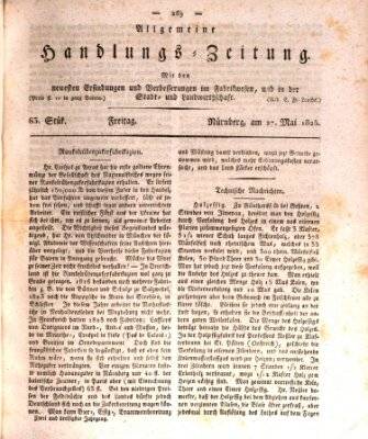 Allgemeine Handlungs-Zeitung Freitag 27. Mai 1825