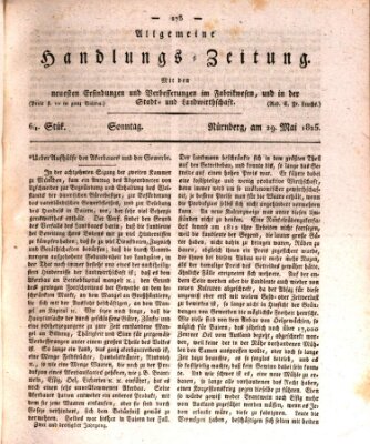 Allgemeine Handlungs-Zeitung Sonntag 29. Mai 1825