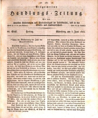 Allgemeine Handlungs-Zeitung Freitag 3. Juni 1825