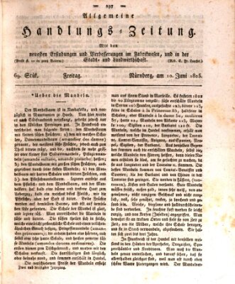 Allgemeine Handlungs-Zeitung Freitag 10. Juni 1825