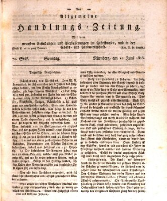 Allgemeine Handlungs-Zeitung Sonntag 12. Juni 1825