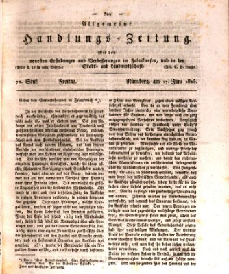 Allgemeine Handlungs-Zeitung Freitag 17. Juni 1825