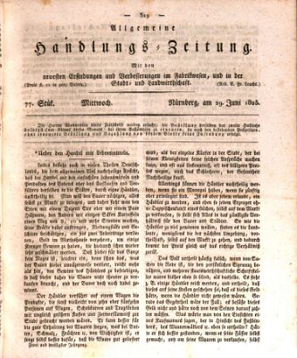 Allgemeine Handlungs-Zeitung Mittwoch 29. Juni 1825