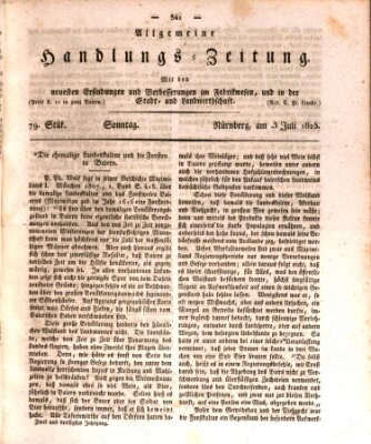 Allgemeine Handlungs-Zeitung Sonntag 3. Juli 1825