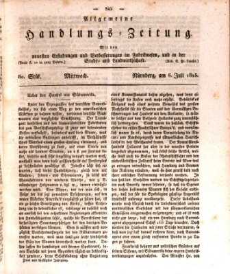 Allgemeine Handlungs-Zeitung Mittwoch 6. Juli 1825