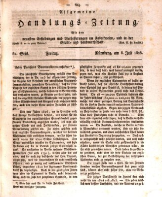 Allgemeine Handlungs-Zeitung Freitag 8. Juli 1825