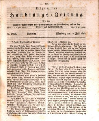 Allgemeine Handlungs-Zeitung Sonntag 10. Juli 1825