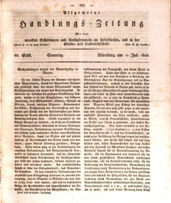 Allgemeine Handlungs-Zeitung Sonntag 17. Juli 1825