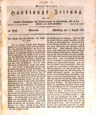 Allgemeine Handlungs-Zeitung Mittwoch 17. August 1825