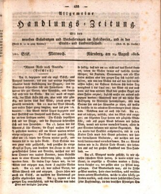 Allgemeine Handlungs-Zeitung Mittwoch 24. August 1825