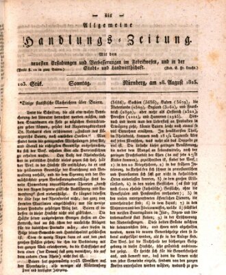 Allgemeine Handlungs-Zeitung Sonntag 28. August 1825