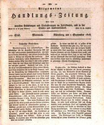 Allgemeine Handlungs-Zeitung Mittwoch 7. September 1825