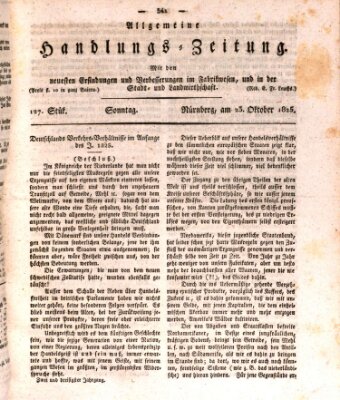 Allgemeine Handlungs-Zeitung Sonntag 23. Oktober 1825