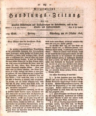 Allgemeine Handlungs-Zeitung Freitag 28. Oktober 1825