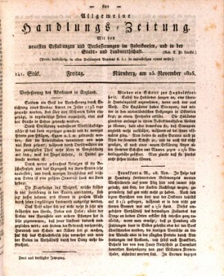 Allgemeine Handlungs-Zeitung Freitag 25. November 1825