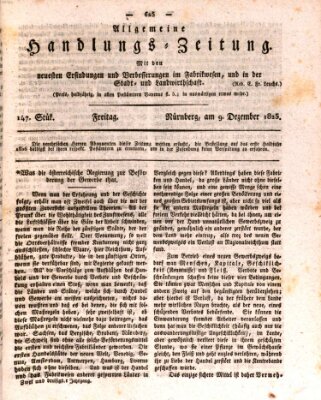 Allgemeine Handlungs-Zeitung Freitag 9. Dezember 1825