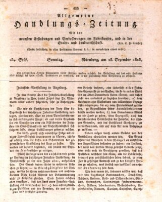 Allgemeine Handlungs-Zeitung Sonntag 25. Dezember 1825