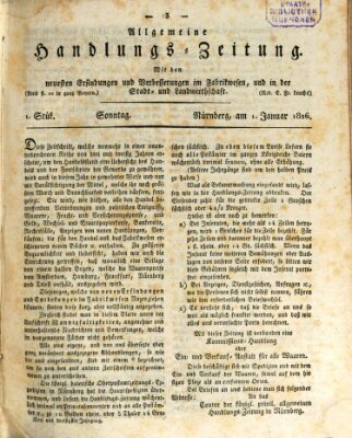 Allgemeine Handlungs-Zeitung Sonntag 1. Januar 1826