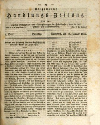 Allgemeine Handlungs-Zeitung Sonntag 15. Januar 1826