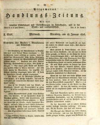 Allgemeine Handlungs-Zeitung Mittwoch 18. Januar 1826