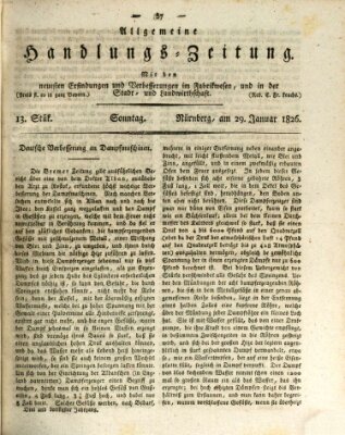 Allgemeine Handlungs-Zeitung Sonntag 29. Januar 1826