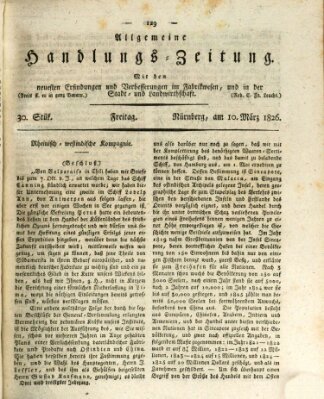 Allgemeine Handlungs-Zeitung Freitag 10. März 1826