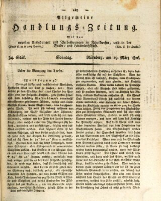 Allgemeine Handlungs-Zeitung Sonntag 19. März 1826