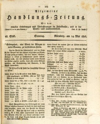 Allgemeine Handlungs-Zeitung Sonntag 14. Mai 1826