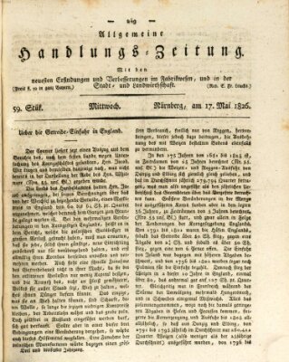 Allgemeine Handlungs-Zeitung Mittwoch 17. Mai 1826