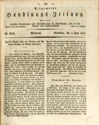 Allgemeine Handlungs-Zeitung Mittwoch 7. Juni 1826