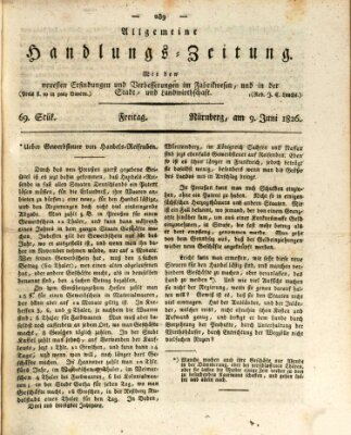 Allgemeine Handlungs-Zeitung Freitag 9. Juni 1826