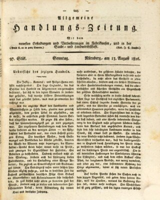 Allgemeine Handlungs-Zeitung Sonntag 13. August 1826