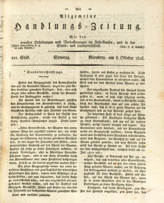 Allgemeine Handlungs-Zeitung Sonntag 8. Oktober 1826