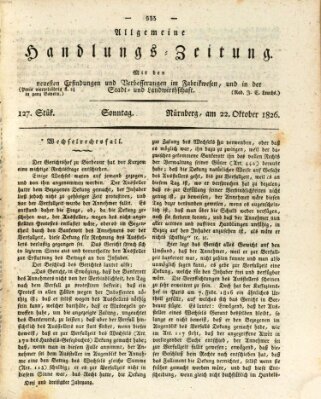 Allgemeine Handlungs-Zeitung Sonntag 22. Oktober 1826