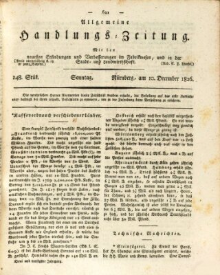 Allgemeine Handlungs-Zeitung Sonntag 10. Dezember 1826