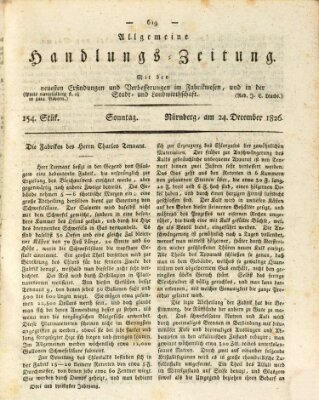 Allgemeine Handlungs-Zeitung Sonntag 24. Dezember 1826