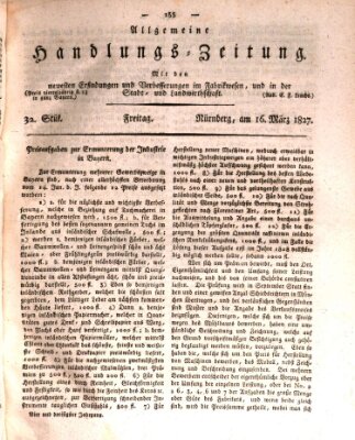 Allgemeine Handlungs-Zeitung Freitag 16. März 1827