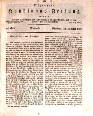 Allgemeine Handlungs-Zeitung Mittwoch 16. Mai 1827