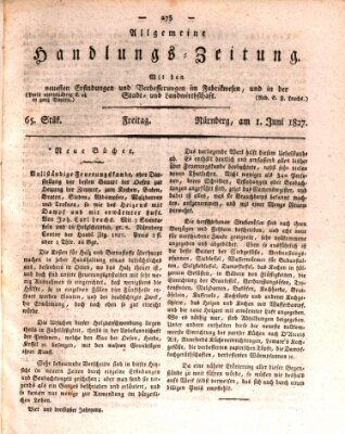 Allgemeine Handlungs-Zeitung Freitag 1. Juni 1827