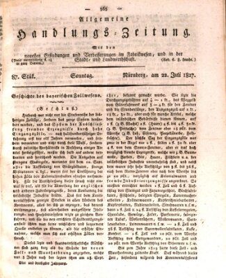 Allgemeine Handlungs-Zeitung Sonntag 22. Juli 1827