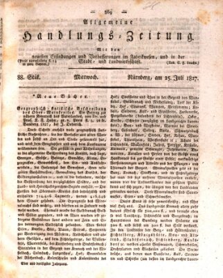 Allgemeine Handlungs-Zeitung Mittwoch 25. Juli 1827