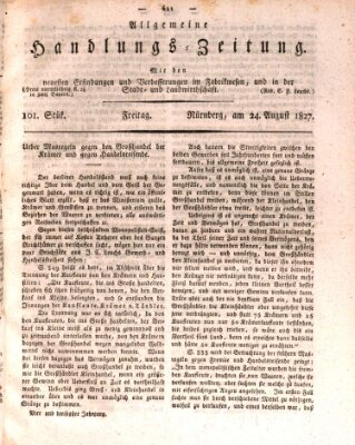 Allgemeine Handlungs-Zeitung Freitag 24. August 1827