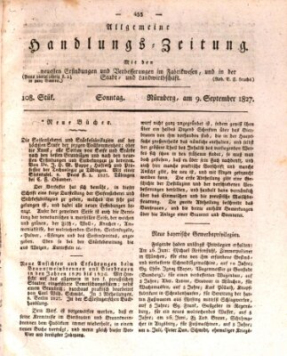 Allgemeine Handlungs-Zeitung Sonntag 9. September 1827