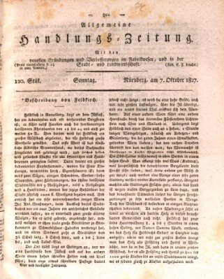 Allgemeine Handlungs-Zeitung Sonntag 7. Oktober 1827