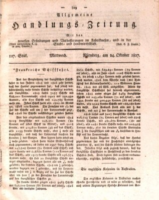 Allgemeine Handlungs-Zeitung Mittwoch 24. Oktober 1827